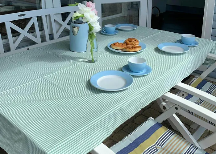 Light Blue 60's Summer House By Jorgenso Feriehus *