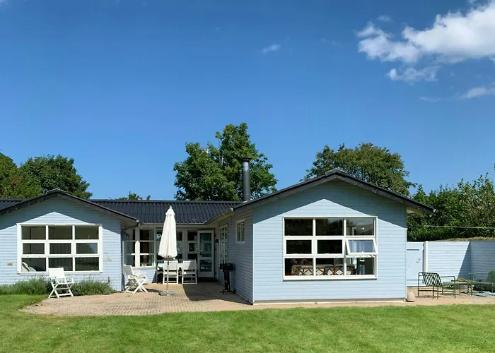 Light Blue 60's Summer House By Jorgenso Feriehus Otterup